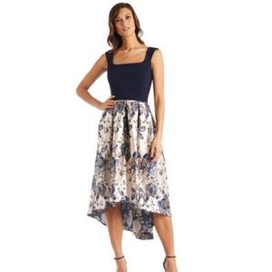 R.M. Richards.  High low brocade skirt dress.  NWT